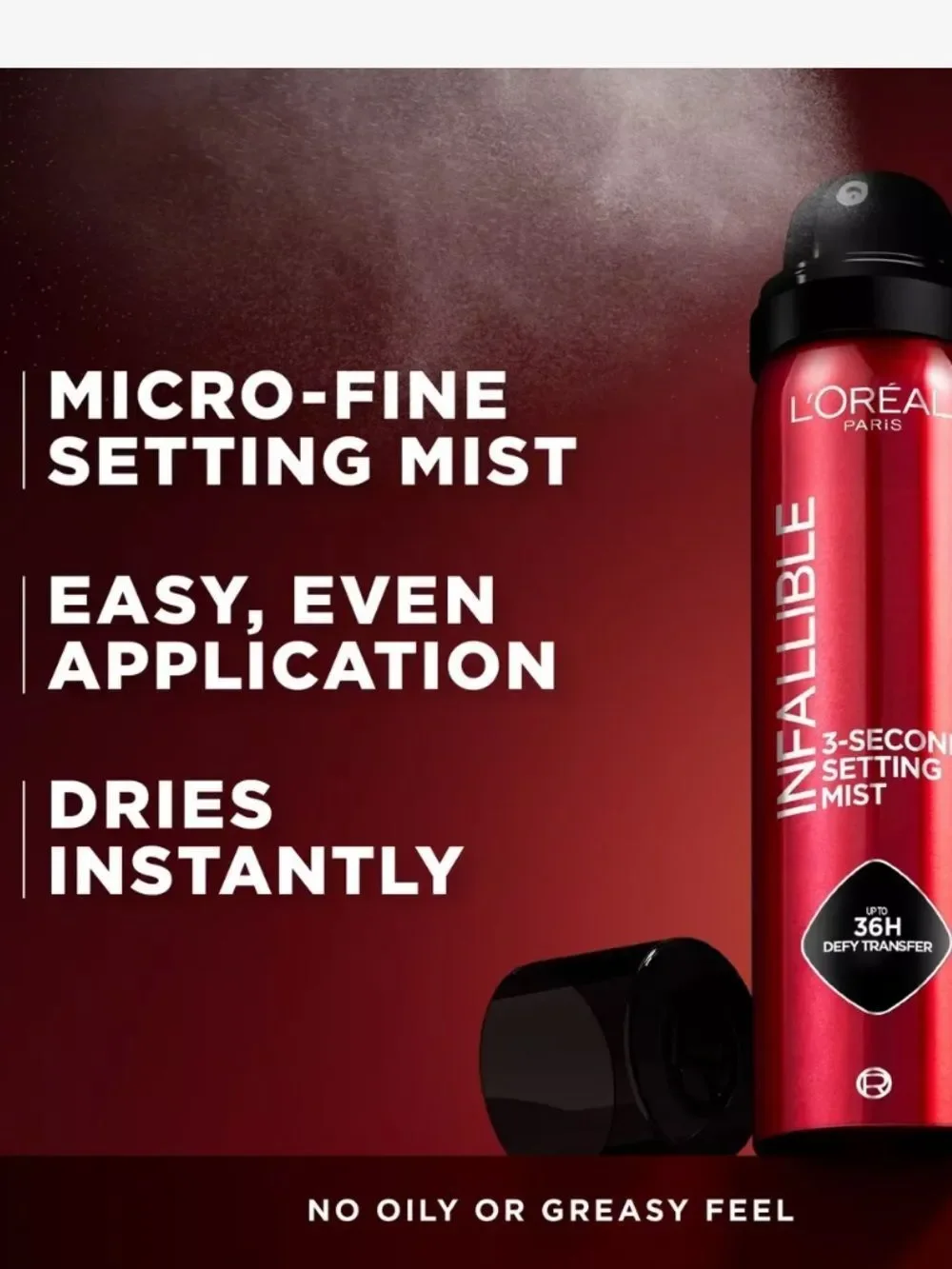 🦋 L'Oreal Paris Infallible 3-Second Setting Spray 50g New